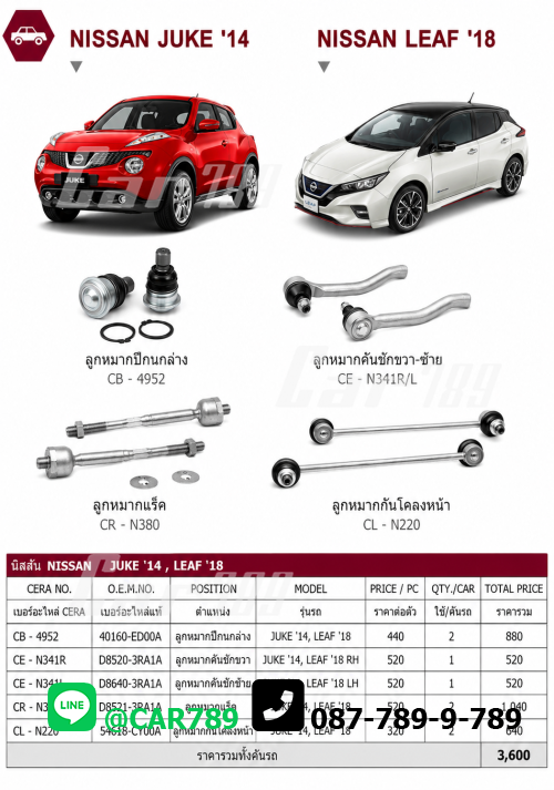 ลูกหมากJUKE LEAF