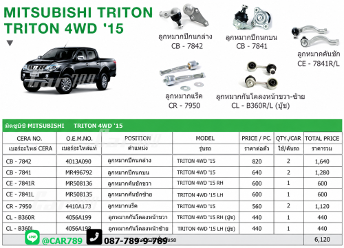 ลูกหมากTRITON PAJEROSPORT