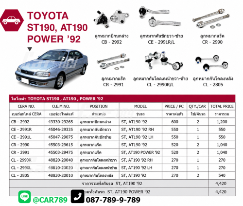 ลูกหมากAT190 ST190